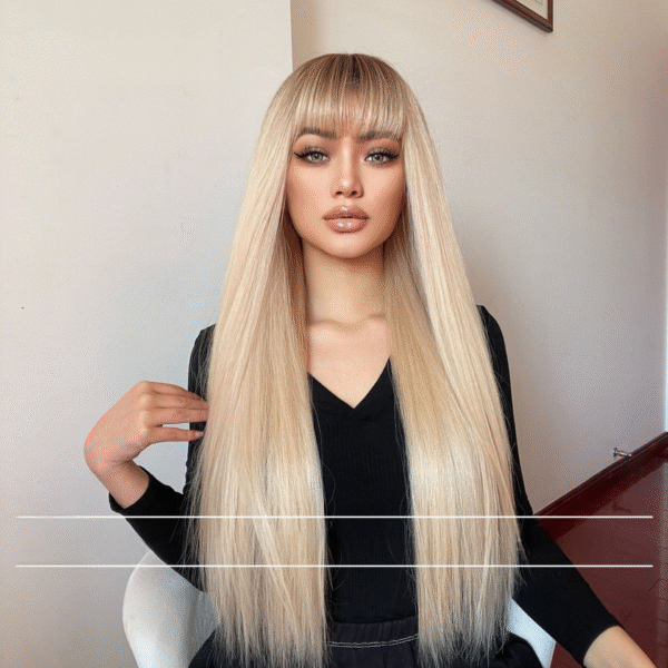 Zeus wig | Heat Resistant Synthetic Ombre Blonde Wigs - 图片 5