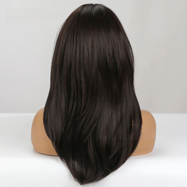 Zeus Wigs|Natural black medium-length straight wig - 图片 2