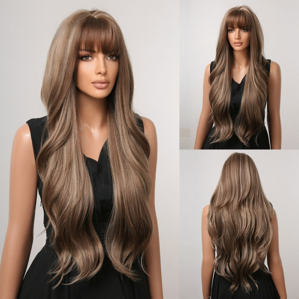Zeus Wig|Dark Brown Long Curly Hair Big Wave Wig for Women - 图片 3