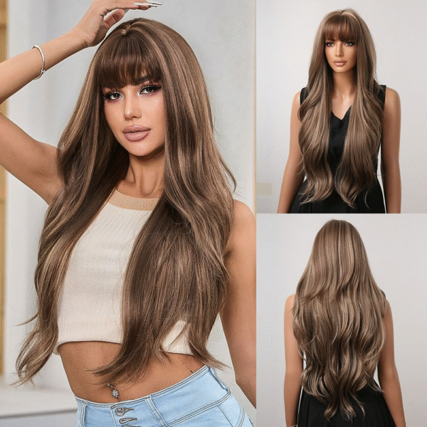 Zeus Wig|Dark Brown Long Curly Hair Big Wave Wig for Women - 图片 4